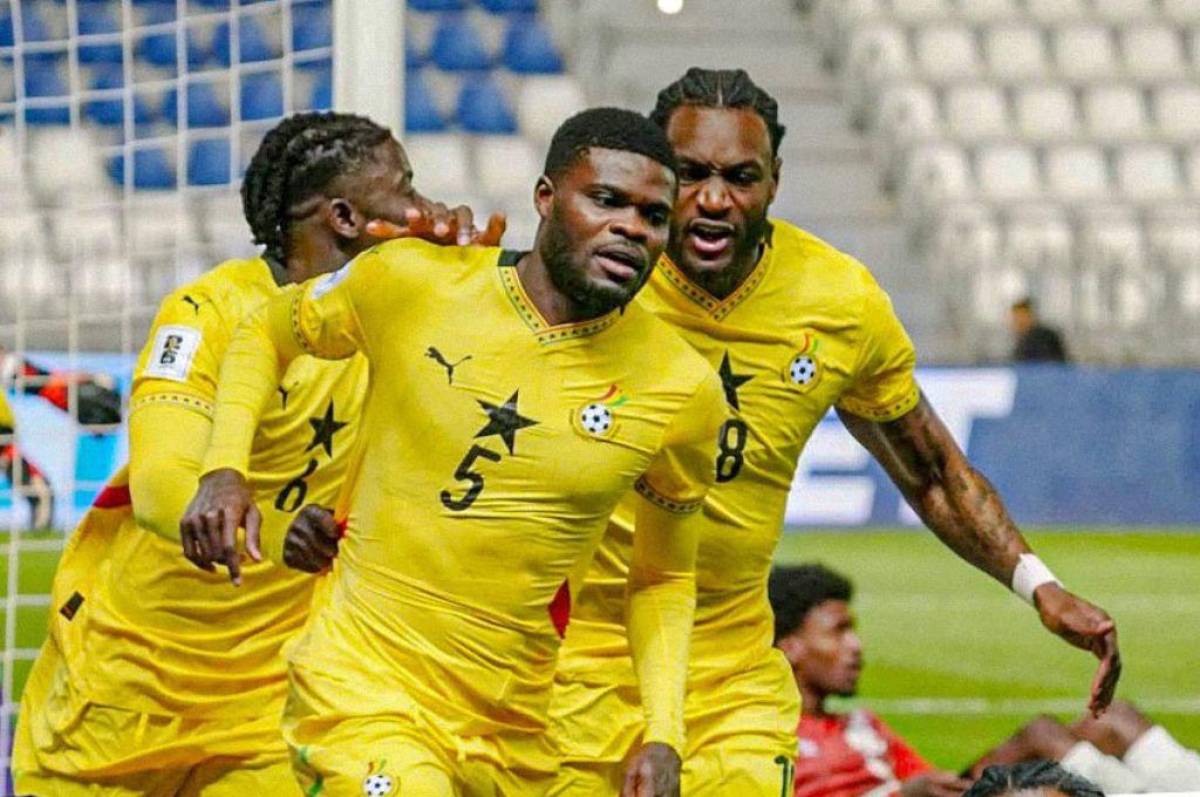Mohammed&nbsp;Kudus akisherehekea bao la kufuzu kwa Ghana