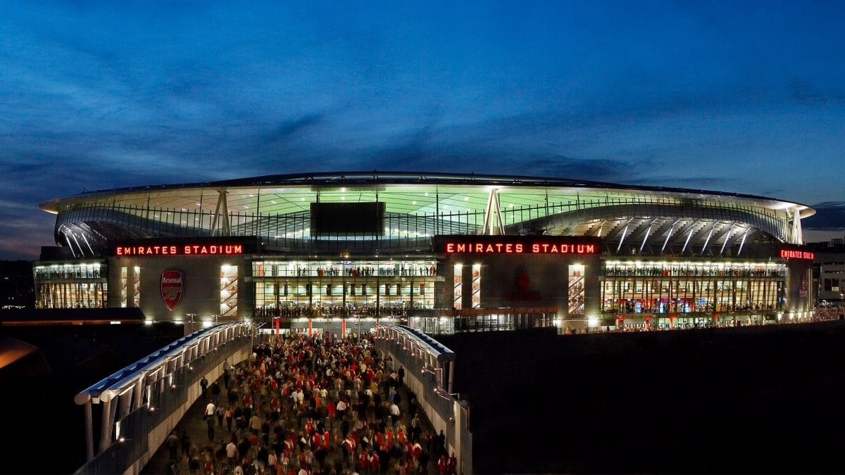Emirates Stadium hosting Arsenal vs Manchester United Premier League match