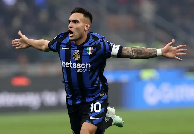 Lautaro Martínez akishangilia bao akiwa na Inter Milan kwenye Champions