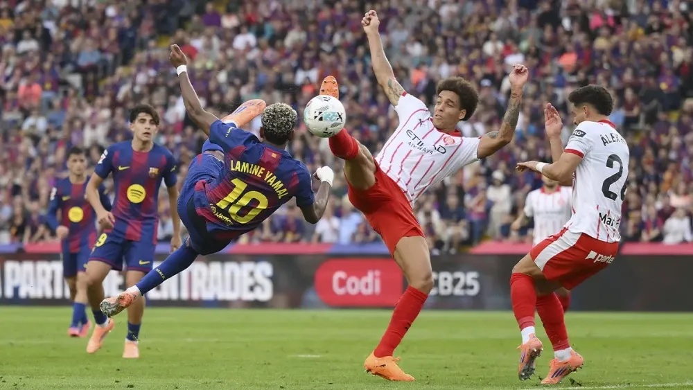 Lamine Yamal katika mechi ya Barcelona dhidi ya Girona La Liga 2026