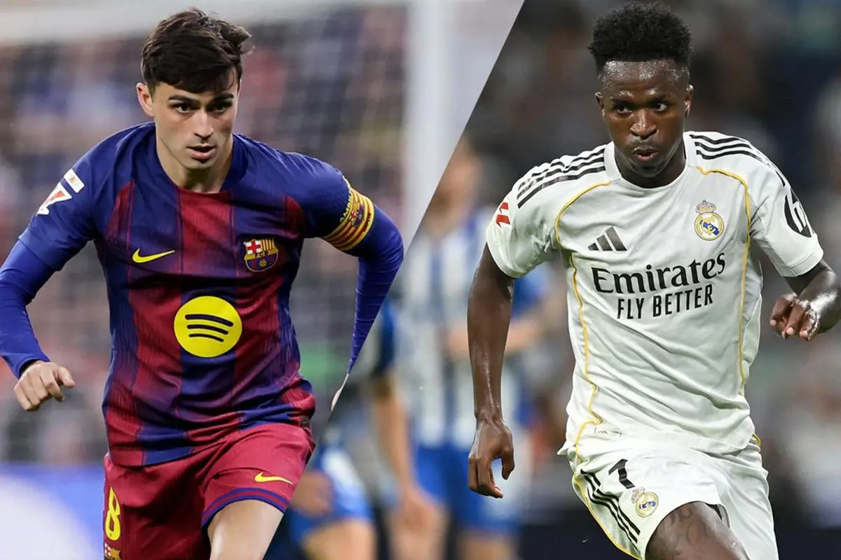 Pedri wa Barcelona na Vinicius Jr. wa Real Madrid kabla ya El Clasico