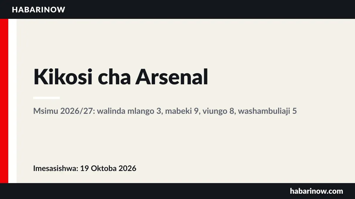 Kikosi cha Arsenal msimu wa 2026/27