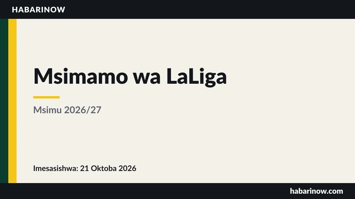 Msimamo wa LaLiga msimu wa 2026/27